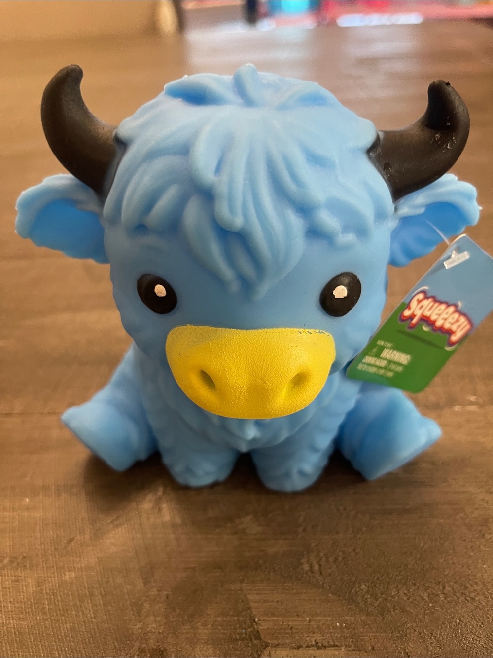 Blue Highland Cow Squishy - Soft Blue